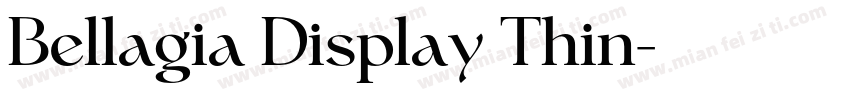 Bellagia Display Thin字体转换